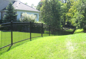 residential majestic 3 rail ornamental fence with rings