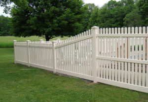 residential Georgia straight pvc fence