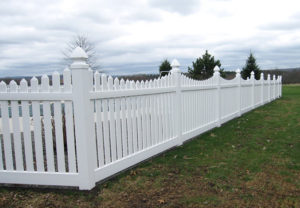residential Georgia concave pvc fence